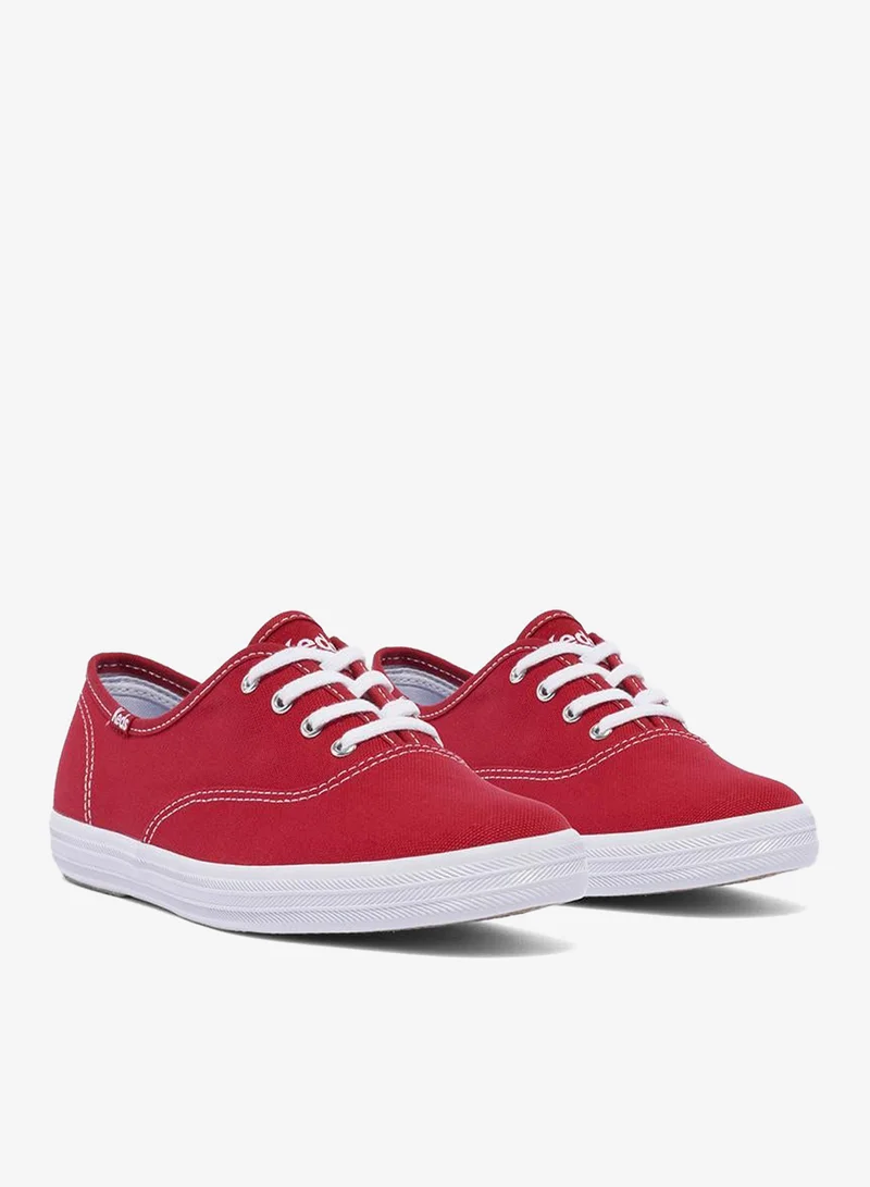 Keds red Keds Women's Champion Originals Lace Up Canvas Casual Sneaker Red for Women | Best Price UAE